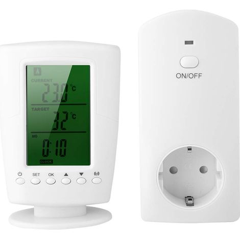 Prise de thermostat sans fil, thermostat sans fil programmable et prise Prise de contrôle de température intelligente domestique (1/5)
