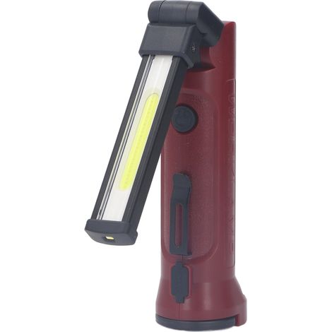 Lampe de travail LED pliable avec crochet magnétique, clip, rechargeable, étanche IPX4, 5 modes, lampe de poche pour réparation auto et camping (1/5)