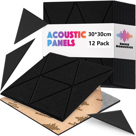 panneaux acoustiques autocollants absorbants insonorisants carrés à haute densité style de coupe trapézoïdale (1/5)