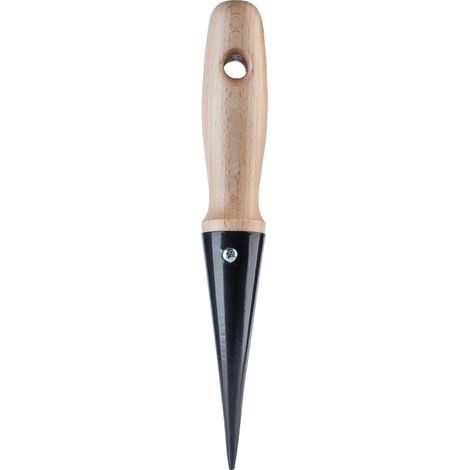 Paleta de plantar, mango de madera, cabezal de metal resistente, longitud total 30 cm, ancho del cabezal 5 cm, diseño ergonómico. (1/5)