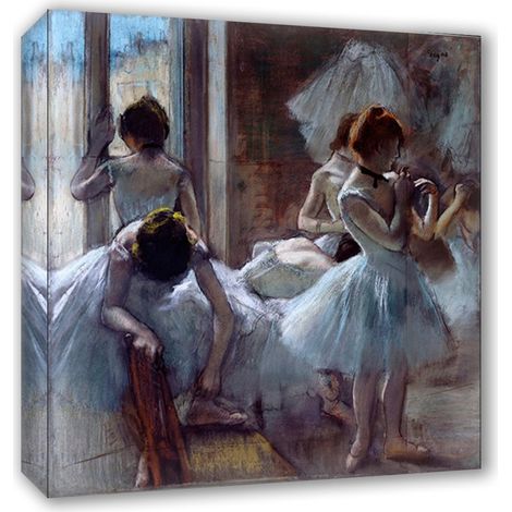 Lupia - Quadro su Tela il Meglio dell'Arte, 80x80 cm BALLERINE - DEGAS, Riproduzione d'Arte su Tela, Montato su Telaio in Legno 3 cm, Made in Italy (1/4)