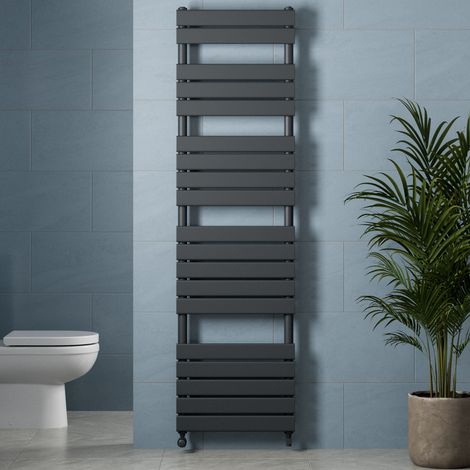 Galiflo Anthracite Flat Panel Heated Towel Rail Bathroom Radiator 1800 x 500mm