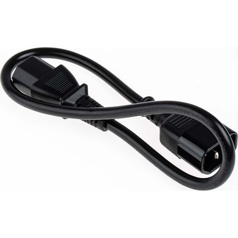 Câble d'alimentation, Noir, Connecteur C13, IEC vers C14, CEI, 500mm ( Prix pour 1 ) (1/3)
