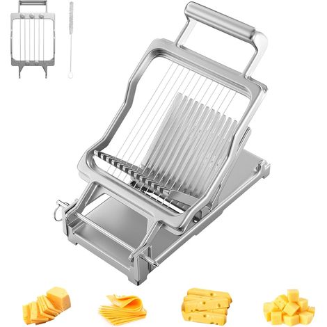 Coupe Fromage Professionnelle, Trancheur à Fromage, Coupe Cheddar avec Lames de 1 cm & 2 cm d'épaisseur, Fil en Acier Inoxydable 316, Idéale pour Restaurants, Traiteurs et Cuisines à Domicile (1/5)