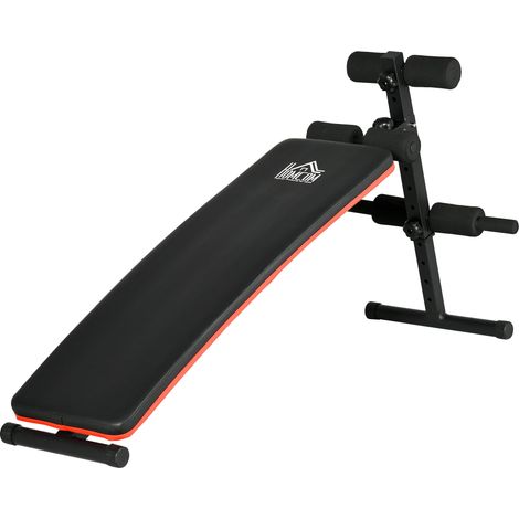Panca Fitness per Addominali Pieghevole e Regolabile Multifunzione Nero e Rosso (1/5)