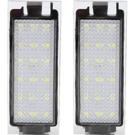 Luz para matrícula, 2 unidades de luz LED para matrícula de coche, apta para Twingo/Clio/Megane/Lagane (18 LED). (1/4)