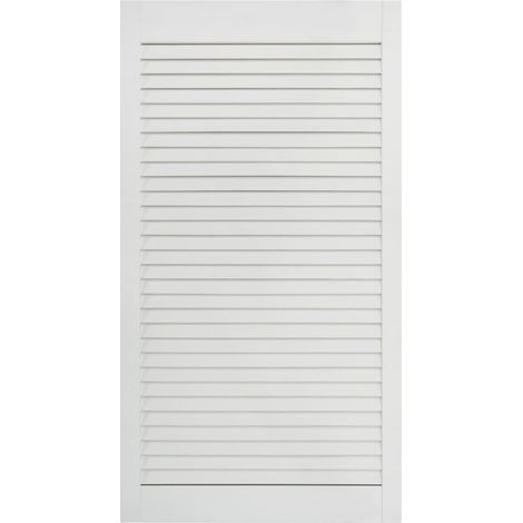 Helloshop26 – Porte à persiennes 99,3 x 39,4 cm en bois de pin massif blanc – Ventilation optimale – Compatible avec charnières – Installation facile