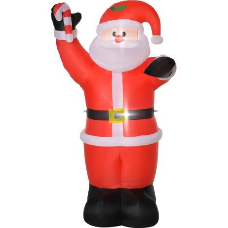 Décoration de Noël gonflable, Père Noël 2,4 m avec éclairage LED, canne à sucre (1/5)