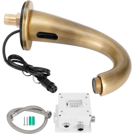 G1/2 tap kit, antique copper touchless automatic sensor water tap, for home kitchen and bathroom (1/5)