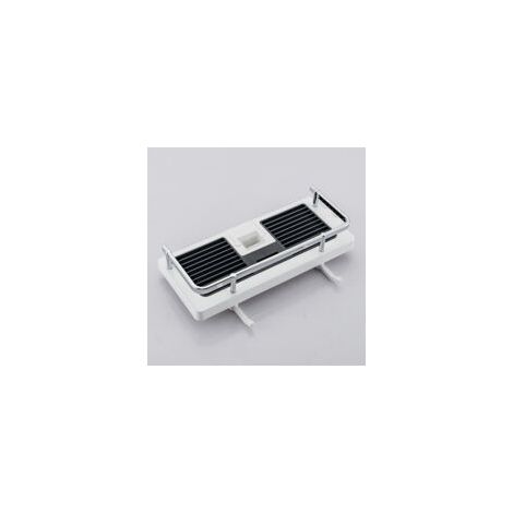Duschablage in Schwarz-Weiß, 30 x 18 mm, Badezimmeraufbewahrung. – Crezuo