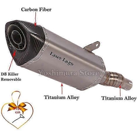 Silenciador De Escape De Aleacin De Titanio Para Motocicleta, Sistema Completo De Escape Modificado Para Sym Cruisym 300i Joymax Z300 Joymax Z250 2018( C) (1/5)