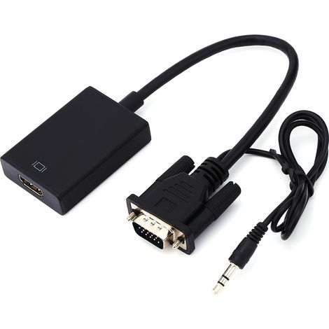 Adaptateur convertisseur audio/vidéo VGA vers HDMI HD 1080p avec câble USB pour PC (1/5)
