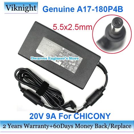 CHICONY A17-180P4B 20V 9A 180W Netzteil kompatibel mit MSI GF65 Thin 10UE Laptop