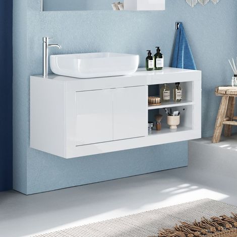 Mobile bagno sospeso colore bianco lucido Basic92 92x47x47H (1/2)