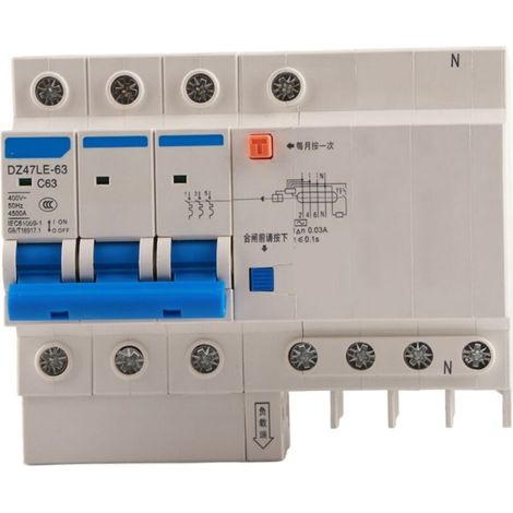 Disjoncteur Différentiel Résiduel DZ47LE-32 2P N C32 230V 32A 30mA
