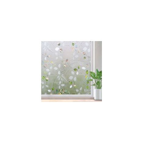 Film occultant pour fenêtre 45 x 100 cm – Effet verre mat – Protection UV 96% – Film électrostatique réutilisable