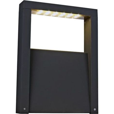 Arlux Lighting – Borne potelet extérieur LED 6W – Lumière chaude 3000K – 600lm – Dimensions 400x300x60mm – Indice de protection IP44 – Anthracite