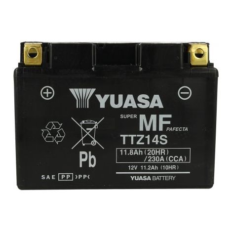 Batteria Moto YUASA TTZ14S Con Acido 12V 11,8Ah 230A (1/3)