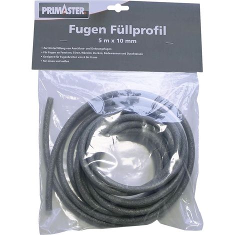 Primaster Fugenfüll-Profil Grau 5m x 10mm Fugenprofil Rundschnur Fugenschnur