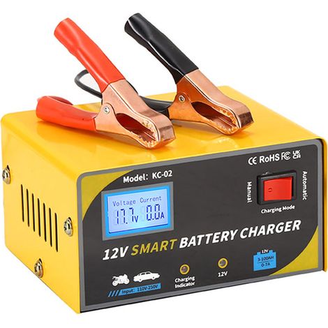 Minicargador (estándar europeo) apto para cargar scooters/motos/coches (12V). Pantalla digital: Potencia / Voltaje / Corriente. (1/5)