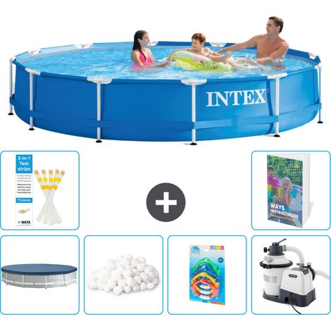 Frame Pool Rund - 366x76 cm - 7-teilig S8