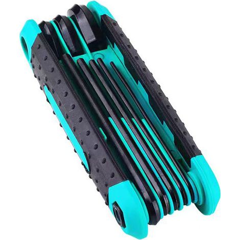 Jeu de clés Allen pliables 8 en 1, jeu d'outils Torx métriques portables, démontage protégé (1/4)