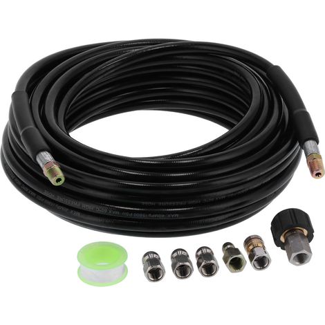 Nettoyeur haute pression kit buse de dégorgement 5800 PSI tuyau de curage 30m filetage 1/4 NPT (1/5)