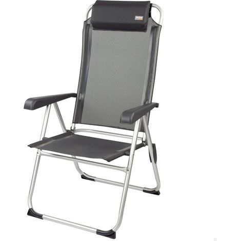aktive Faltstuhl schwarz Aluminium für den Garten