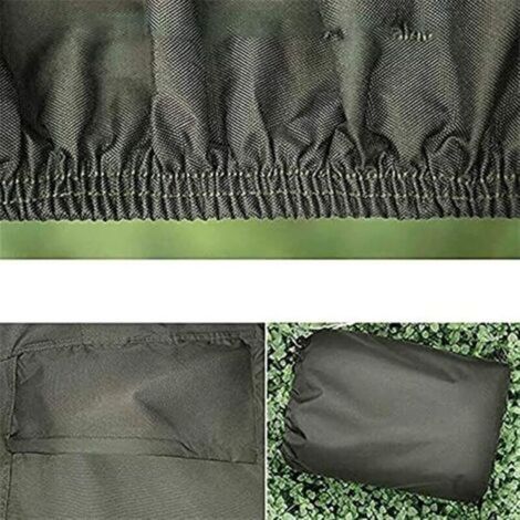 Housse de Tondeuse autoportée, imperméable, Robuste, Durable, résistante aux UV et à l'eau pour Tracteur de Jardin autoporté à l'intérieur et à l'extérieur (Color : Green, Size : 1406691CM)330g (1/3)