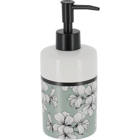 Dispenser di sapone stampato rotondo dolomite 320 ml - ecrin verde - Tendance (1/2)