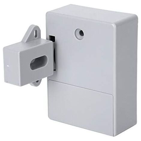 Serrure d'armoire Intelligente 125KHz, Ouverture de Carte RFID électronique pour bibliothèques de Sauna, usines et Bureaux de Garde-Robe - sans perceuse(Gris) (1/4)