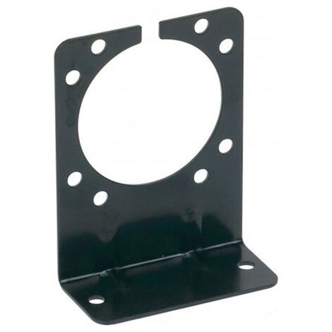 Support de support de montage adapté pour prise de connecteur de remorque de remorquage de caravane à 7 broches prise en métal noir (1/5)