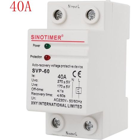 SVP-60 220 V Spannungsschutz, Über- und Unterspannungsschutz, elektronische Komponenten, automatischer Reset-Schutz, Relais-Leistungsschalter (40 A)
