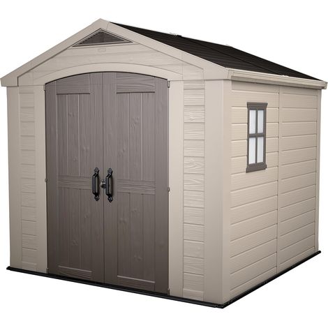 Abri de jardin FACTOR 88 - 6,3m2 257 x 255 x 243 cm beige et marron K209875 (1/5)