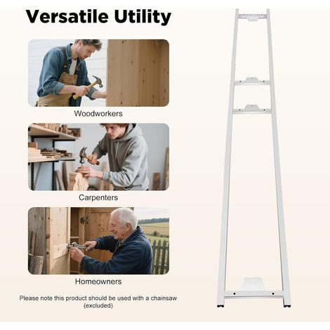 Scie mobile, système de guidage pour scierie portable, broyeur de tronçonneuse, rail de guidage en aluminium et fer, pour tronçonneuses, outils de tronçonneuse, tréteau à bois, 29 x 8 x 270 cm (1/5)