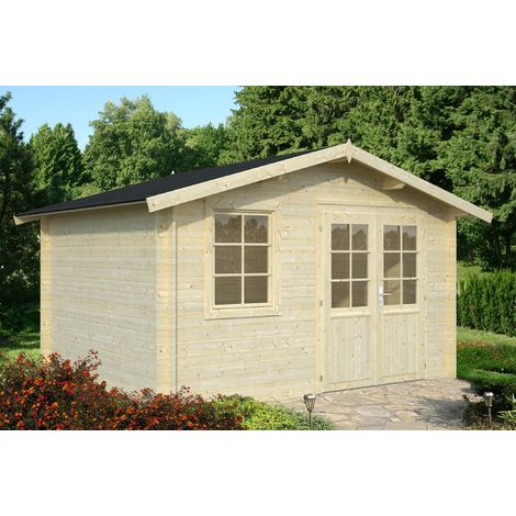 Abri de jardin en bois Klara 10,4 m2 Naturel (1/3)