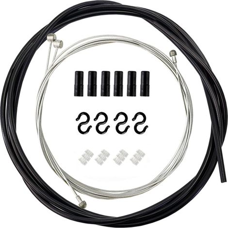 [NUNCA UTILIZADO]Kit de funda de cable de freno interior universal para bicicleta, cable de freno de repuesto, kit de cable de cambio de marchas para bicicleta de carretera/montaña/carretera (cables d (1/5)