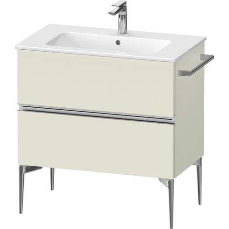 Duravit Sivida mueble bajo lavabo, 2 cajones, tirador cromado,