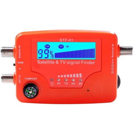 Digital Satellite Finder, 2 en 1 Satellite et TV Signal Finder STF-01 TV Antenne Signal Strength Meter Signal Finder Meter avec Buzzer d'alarme boussole (1/5)