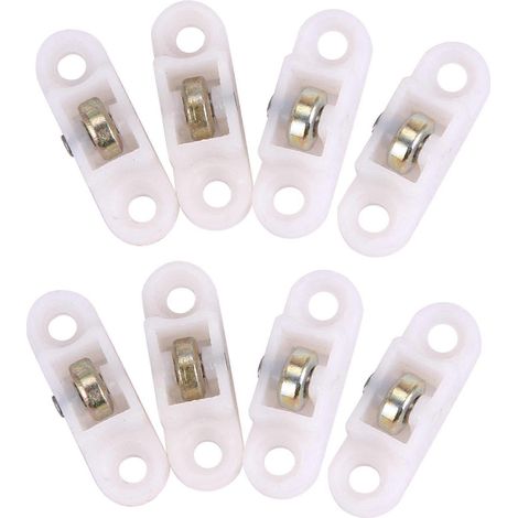 8 einfache Metallgleitrollen für Türen, Fenster und Schränke, 8 mm Durchmesser. (1/5)