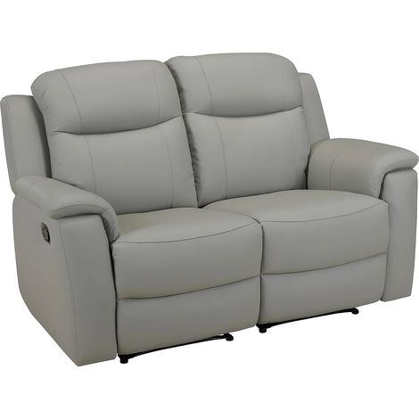 Divano 2 posti relax in cuoio Grigio - EVASION (1/3)