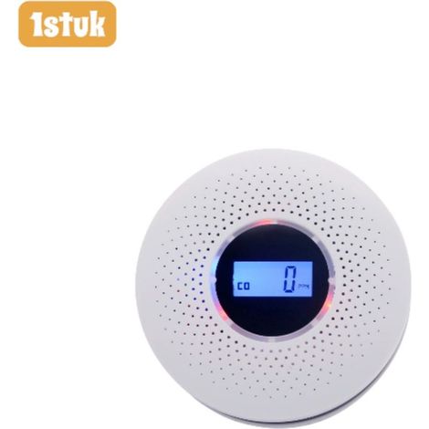 2-in-1 alarm with smoke and carbon monoxide detector with white color digital display (1/5)