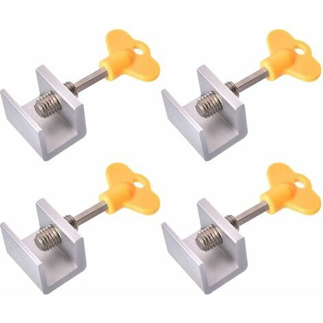 Serrure Fenetre Coulissante 4 Pièces Bloque Porte Coulissante Verrou Fenêtre Réglable Bloque-Portes Coulissantes Réglables Alliage d'Aluminium Verrou porte Coulissante Securité Fenetre (1/5)