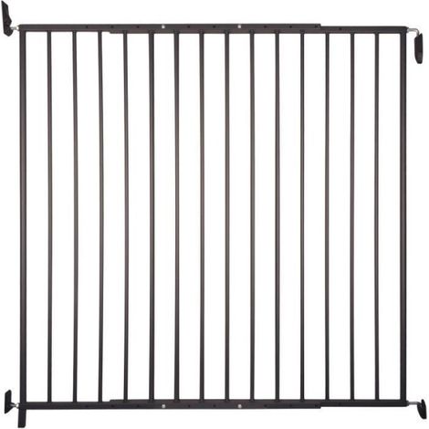 Nordlinger – Barrière pour chien pivotante 105 cm – Largeur réglable 87 à 153 cm – Installation facile sans barre de seuil – Design contemporain métal noir