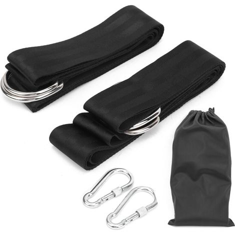 Outdoor hanging swing with safety belt, hammock, nylon rope, bandage, 3 meters x 5 cm (1/5)
