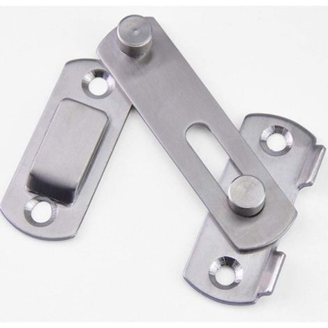 Verrou de porte coulissant, serrure de porte en acier inoxydable avec vis de sécurité pour fenêtres, jardin et portails (1/5)