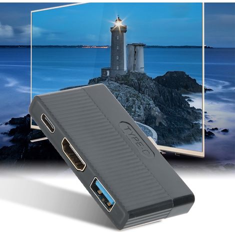 Adaptateur USB-C vers HDMI 4K 60Hz avec Alimentation PD pour Ordinateur Portable et Périphériques (1/5)