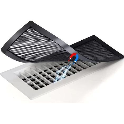 Couvercles magnétiques pour grilles de ventilation de sol — 10 x 25,4 cm, lot de 2, couvercles de drain (1/5)