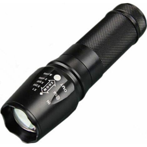 Torcia tattica militare a LED ricaricabile tramite USB-C - 3 modalità di illuminazione + torcia - Impermeabile IPX6 - Ideale per campeggio, attività all'aperto e situazioni di emergenza (1/5)