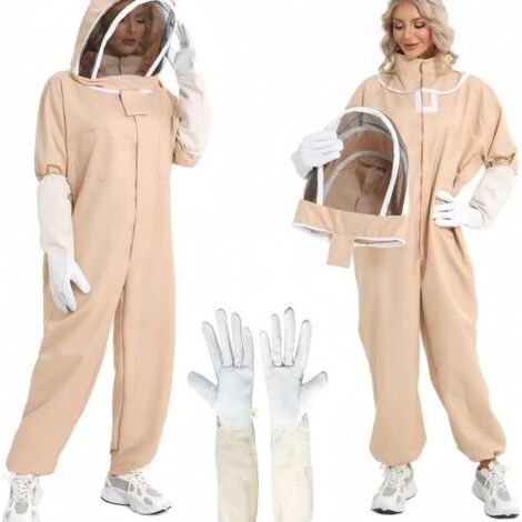 Combinaison d'apiculture pour homme et femme, taille L, avec voile à capuche et gants, pour apiculteur professionnel et débutant (1/5)